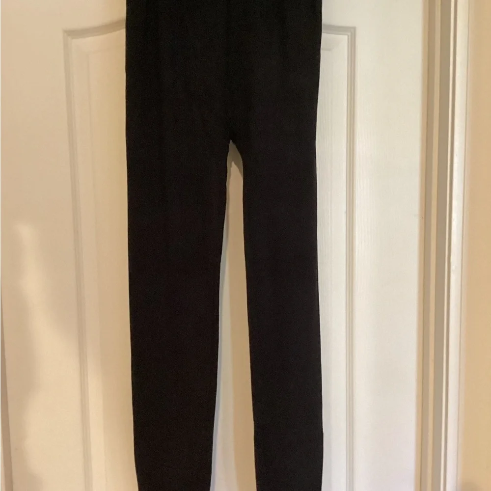 Black Leggings with Sparkling Silver Accents - Picture 3 of 3